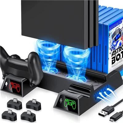 $110.95 • Buy Kawaye PS4 Stand Cooling Fan For PS4 Slim/ PS4 Pro/Regular Playstation4, PS4 Ver