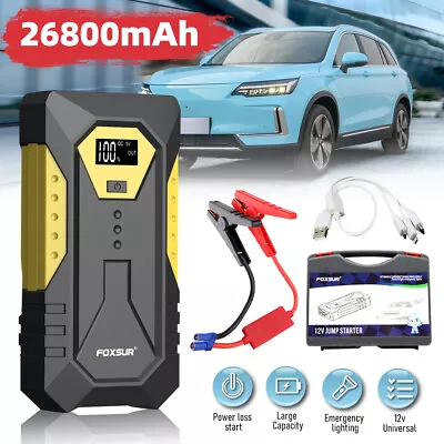 Portable 12V Car Jump Starter 28600mAh Power Bank Pack Battery Charger Booster • $90.99