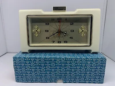 Vintage Diamond Alarm Clock Wind Up Retro '70s ORIGINAL BOX NEW WORKING • $29.99