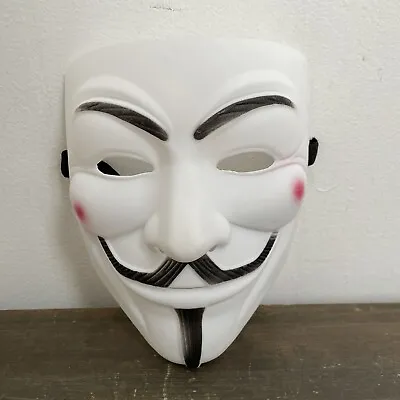 V For Vendetta Mask Adult Sized Elastic Band Guy Fawkes Halloween Cosplay • $5.99