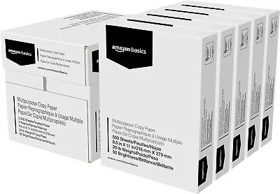 Basics Multipurpose Copy Printer Paper 8.5  X 11  20 Lb 8 Reams 4000 Sheets • $30.09