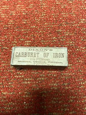 Carburet Of Iron - Stove Polish For Ranges - Vintage - One Long Bar Nos • $9