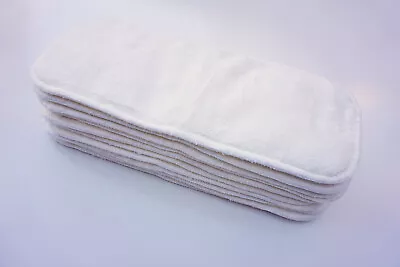 10X Reusable Modern Cloth Nappy 5 Layer Bamboo Terry Microfibre Inserts • $36.95