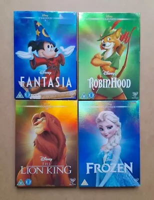 Walt Disney Classics DVD Bundle - Fantasia / Lion King / Frozen / Robin Hood • £7.99