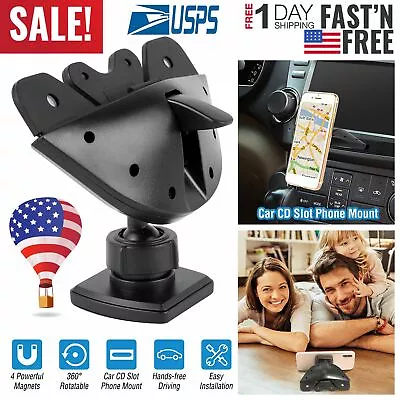 3 Ports USB Car Fast Charger CD Slot Mount Holder Stand For Samsung IPhone XR XS • $11.77