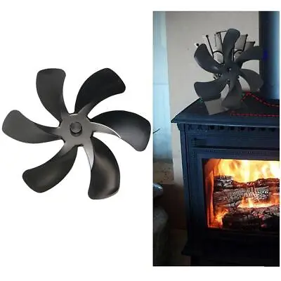 6 Blades Heat Powered Stove Eco Fan Blade For Wood Log Burner Fireplace Fan • £9.29