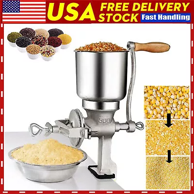 Commercial Home Wheat Grinder Corn Grain Mill Nut Manual Hand Cranking Silver • $31.33