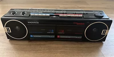 MAGNAVOX D8367/17  BOOMBOX RADIO CASSETTE PLAYER VINTAGE 1986 Works Retrotechno • $39.99