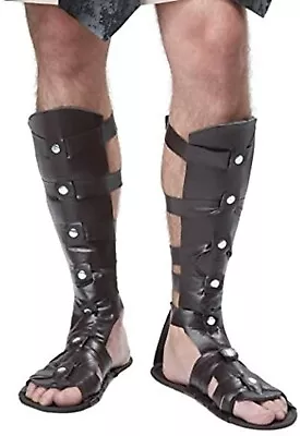 Gladiator Sandals Adult Costume Maximus Roman Greek Egyptian Spartan Shoes Mens • $35.28