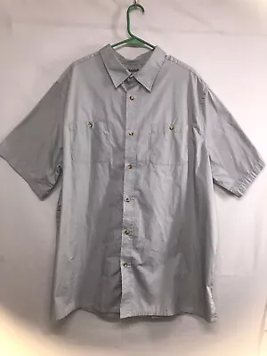 King Size Mens 2XLT Long Sleeve Button Up Dress Shirt Tall Grey • $11.70