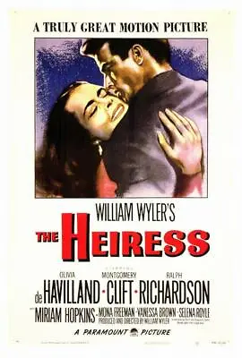 THE HEIRESS Movie POSTER 27 X 40 Olivia De Havilland Montgomery Clift A • $24.95