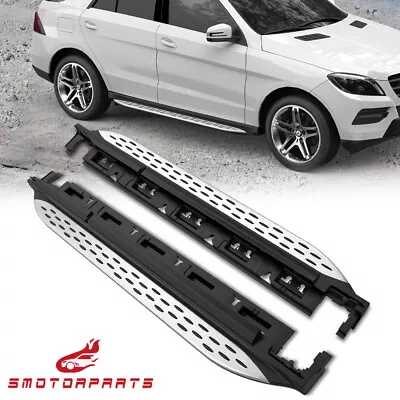 Pair Running Board Side Steps Nerf Bars For 12-17 Mercedes Benz W166 ML350 GLE • $155.95