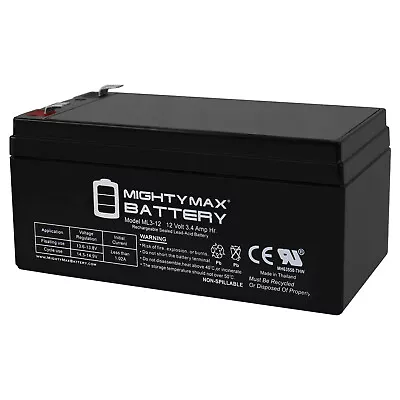 Mighty Max 12V 3AH SLA Replacement Battery For Bruno Elan SRE-3000 Medical Lift • $18.99