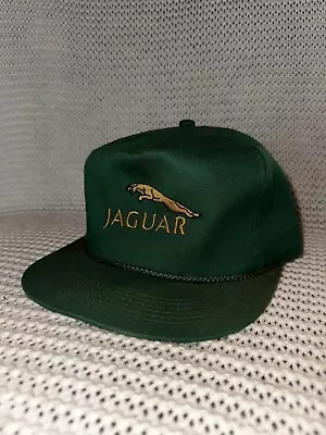 Vintage 90's K Products Jaguar Rope Strapback Green Hat Cap Car Automotive • $34.99