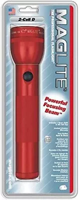 Maglite Heavy-Duty Incandescent 2-Cell D Flashlight Red. New! • $29.99