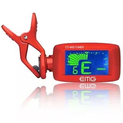EMG CT-400 Chromatic Guitar Violin Ukulele Bass Clip-On Headstock Tuner - RED • $14.99