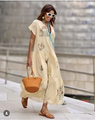 $59 • Buy Nwt_zara Woman Ss23 Embroidered Dress Limited Edition Vanilla  7521/059_m,l,xl