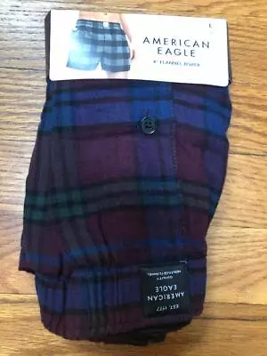 NWT Mens Sizes L Or XL American Eagle Flannel Plaid Pocket Boxer Short Underwear • $19.99