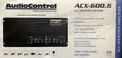 NEW Audio Control ACX-600.6 6-Ch. Powersports/Marine Amplifier 50W X 6 @ 4 Ohms • $450.26