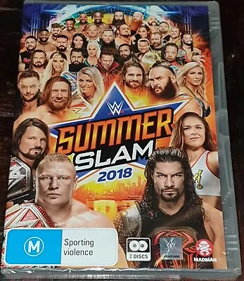 WWE : Summerslam 2018 (DVD OOP) 2 Disc Set  - New & Sealed - TNA AEW - FREE POST • $9.99