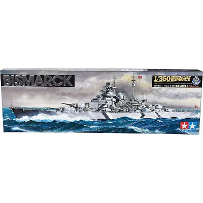 Tamiya German Battleship Bismarck 1:350 Scale Model Ship Assembly Model • £64.99