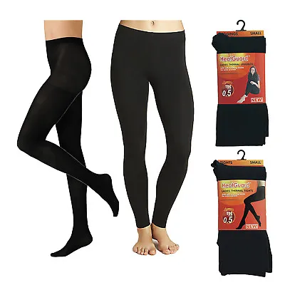 £9.75 • Buy Ladies Womens Fleece Lined Thermal Tights Warm Winter Thick Cosy Black Size S-XL