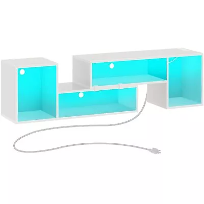 TV Stand Deformable TV Stand With LED Strip & Power Outlets Modern Entertai... • $132.84