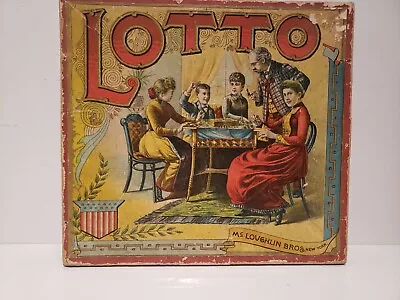 Vintage McLoughlin Bros Lotto Game Victorian As In. 1800s Rare NEW YORK • $125