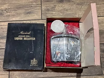 1968 Vintage ROYAL LONDON LTD Jaguar Grill Decanter Music Box Grand Prix NEW NIB • $79.99