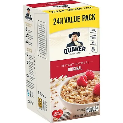 Quaker Instant Oatmeal Original Value Pack 24 Packets • $19