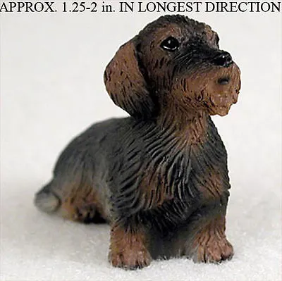 Wirehair Dachshund Mini Hand Painted Figurine • $12.99