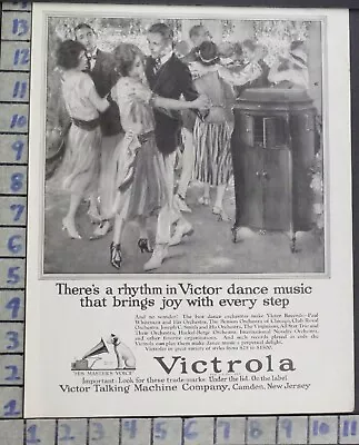 1922 Victor Record Party Cabinet Couple Music Dance Sing Vintage Art Ad  Bp40 • $38.95