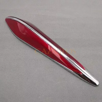 Red Flag Racing Glassy Finished 3d Hood Ornament Head Emblem Sticker • $22.30