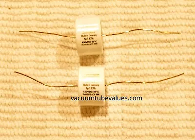 PAIR (TWO) Mundorf MCap EVO Silver-Gold Oil Capacitor 1.0uf 1.0 Uf 450VDC • $54.95