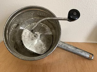 Vintage Foley Food Mill 7  Stainless Steel 2QT Masher Applesauce Fruit Silver • $29.98