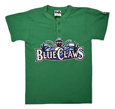 Lakewood Blue Claws Minor League Baseball Youth Henley Shirt New S M • $5.99