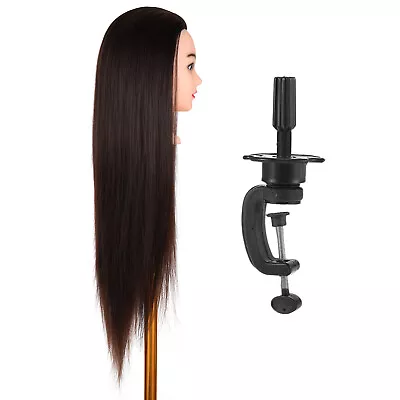 24  Hair Mannequin Head With Clamp Holder For Braiding Hair Styling Tools G0W3 • $29.99