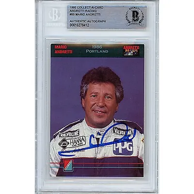 Mario Andretti Autograph F1 Trading Cards 1992 Collect-a-Card Vette Beckett BGS • $420.73