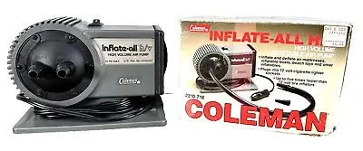 Coleman Air Pump 2210 Inflate-All H/V 12 Volt High Volume Portable Vintage 1987 • $14.99