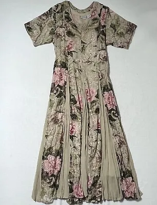 Starina Vintage 90s Maxi Dress Floral Size Small Rayon Cottagecore Fairy Y2k 90s • $38.97