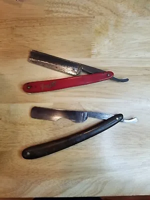 Case Red IMP And D. P. Lewis & Co Straight Razors Lot Of 2 • $25