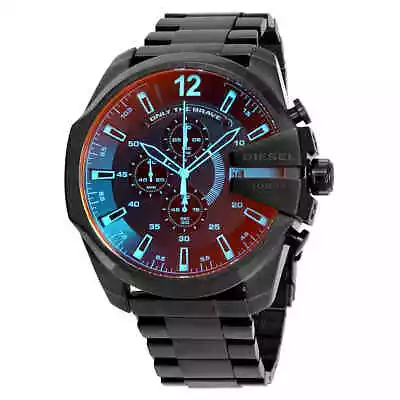 Diesel Mega Chief Black Ion-plated Stainless Steel Men's Watch DZ4318 • $150.23