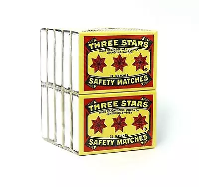 Swedish Match Three Stars Safety Matches 10 Pack • $9.99