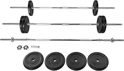 20kg Barbell Weight Plates Barbells Weights Set Bumper Plate Strength... • $63.89