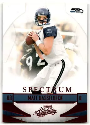 2008 Playoff Absolute Memorabilia #127 Matt Hasselbeck Spectrum Red • $1.50