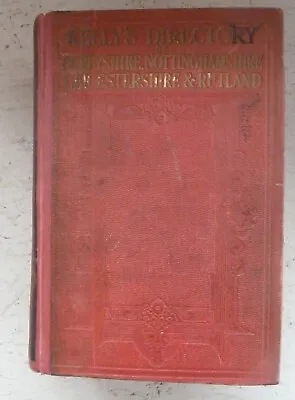 Vintage Book 1925 Kelly's Directory East Midlands Derby Nottingham Leicester Rut • £60