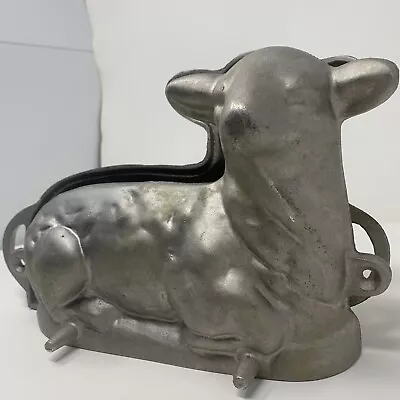 Vintage Cast Metal Lamb Cake Mold - 2 Piece • $59