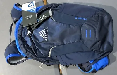 Men's GREGORY MIWOK 12 Lightweight Hydration-Compatible Backpack -NAVY BLUE- NWT • $40