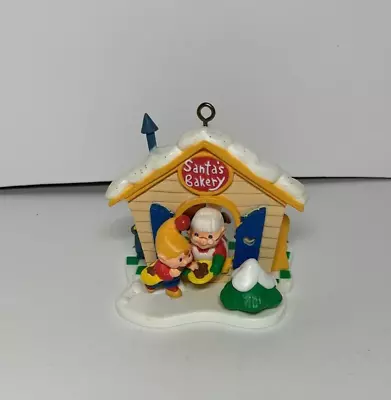 1996 Two Sided Santa's Bakery Noma Christmas Ornament Mrs Claus Elf • $9.99