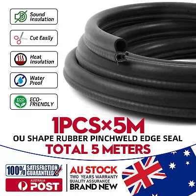 5M Rubber Pinch Weld Seal Strip Car Caravan Door Edge Universal Protector Trim • $30.74